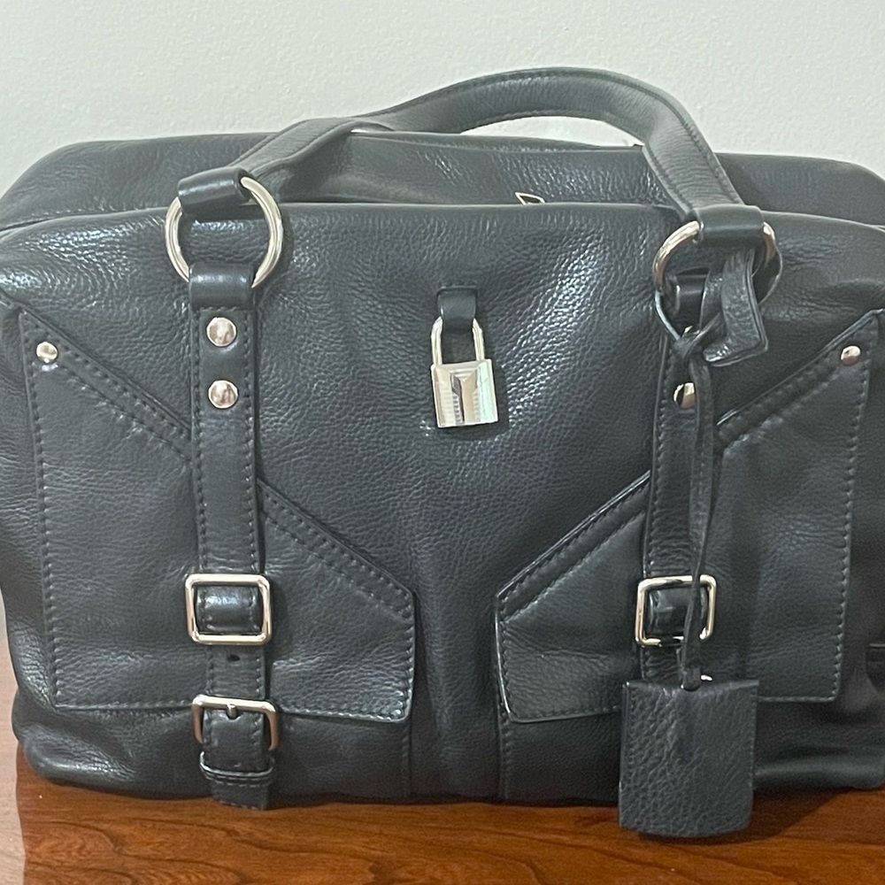 Yves Saint Laurent EUC Sac Lover black Leather Shoulder vintage Handbag ✨